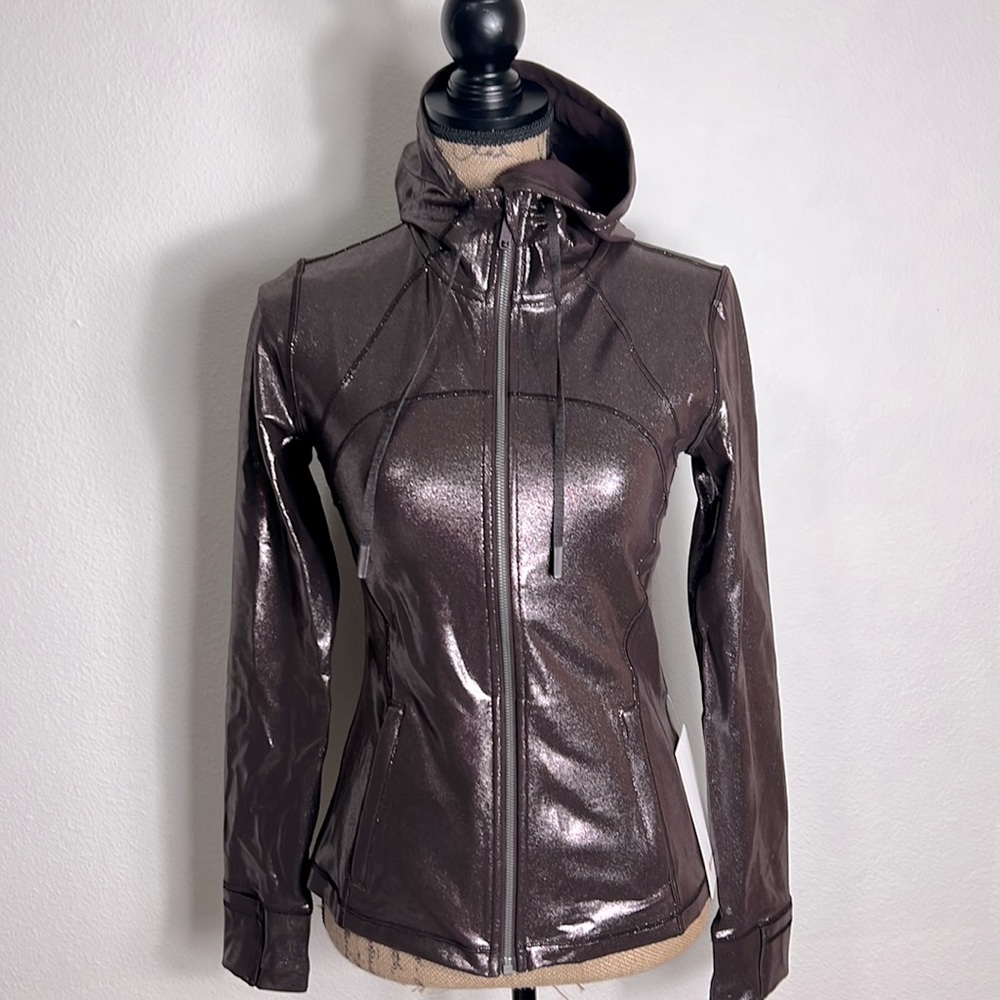 043.Lululemon Define hooded jacket shine radiant foil print French press sizes 8 - Picture 11 of 16
